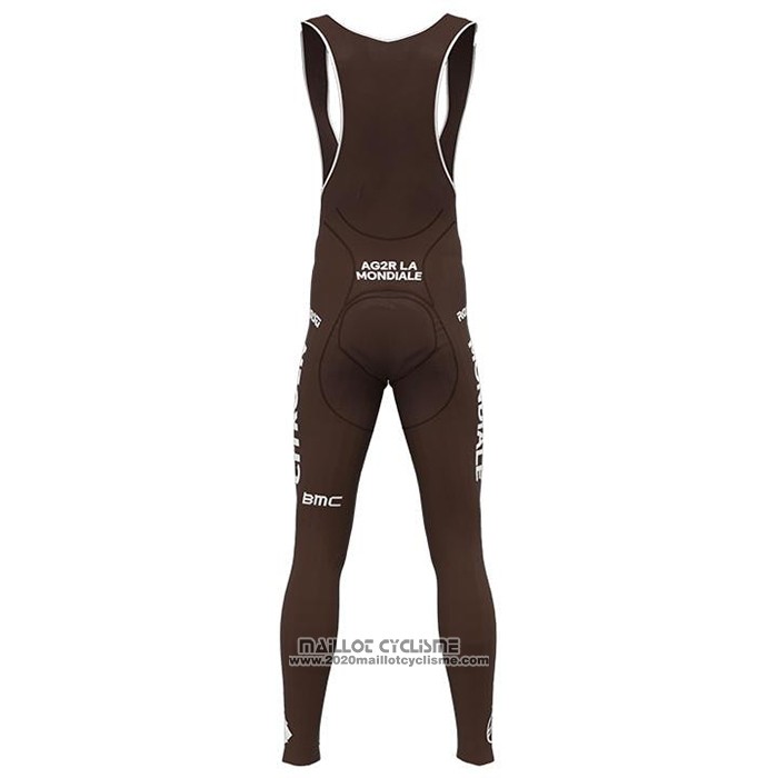 2021 Maillot Cyclisme Ag2r La Mondiale Blanc Manches Longues et Cuissard